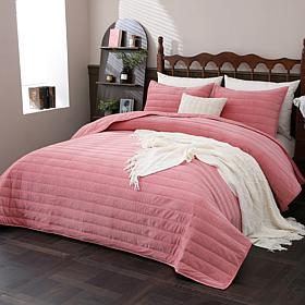 South Street Loft Embossed Velvet Quilt Set 