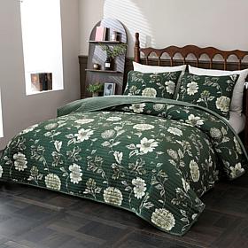 South Street Loft Floral Mink Quilt Set 
