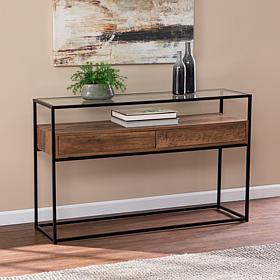 Southern Enterprises Carondale GlassTop Console Table with Storage