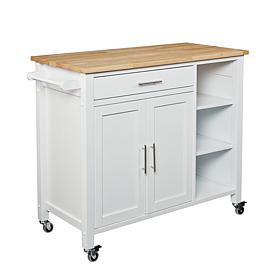 Southern Enterprises Corsicana Kitchen Cart - White