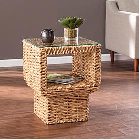 Southern Enterprises Lakey Water Hyacinth Accent Table