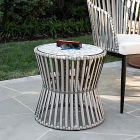 Southern Enterprises Melilani Round Outdoor Side Table