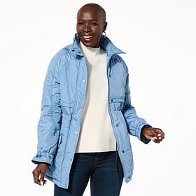 Sporto® Rose Quilted Water-Resistant Anorak Coat