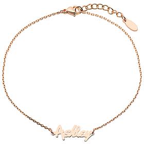 Stainless Steel Bold Name Ankle Bracelet 