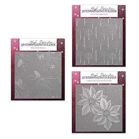 Stamps By Me Fall, Christmas and Winter 3D HD Embossing Folder 3-pack
