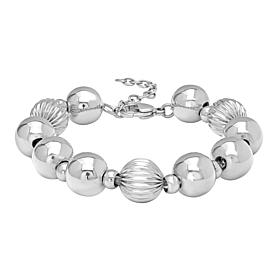 Stately Steel Stainless Steel Assorted Bead Bracelet