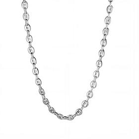 Stately Steel Stainless Steel Coffee Bean Necklace