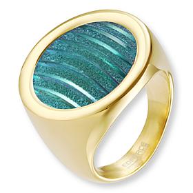 Stately Steel Stainless Steel Glass Stone Ring