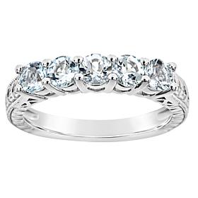 Sterling Silver 5-Stone Gemstone Band Ring