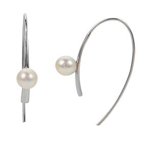 Sterling Silver Cultured Freshwater Pearl Hook Earrings