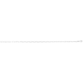 Sterling Silver Diamond-Cut Paperclip Chain Anklet - 10"