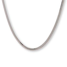Sterling Silver Diamond-Cut Snake Chain 18" Necklace