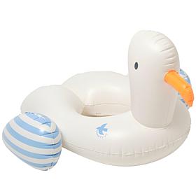 Sunnylife Kids Tube Pool Ring Sammy the Seagull - Blue & White Stripe