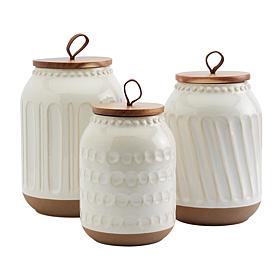 Tabletops Gallery Ziggy 3-Piece Kitchen Canister Set