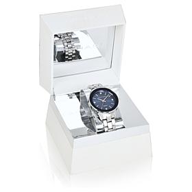 Tahari Silvertone Women's Blue Dial Bracelet Watch