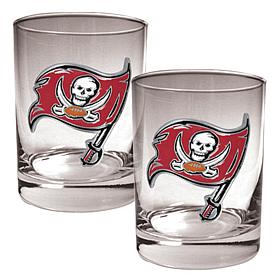 Tampa Bay Buccaneers 2pc Rocks Glass Set