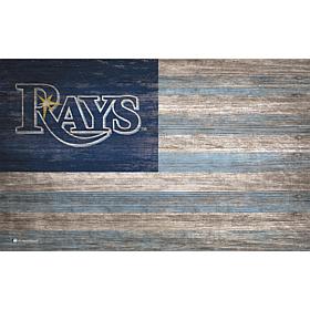 Tampa Bay Rays Distressed Flag 11x19