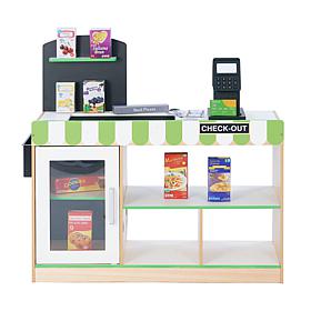 Teamson Kids Cashier Austin Play Market Stand, Green