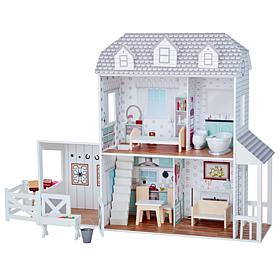 Teamson Kids Olivia's World Dreamland Farm House 12" Doll House, Gray