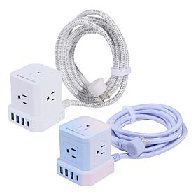 Tech Impressions 2-pack 9-Device Power Cube with Surge Protection