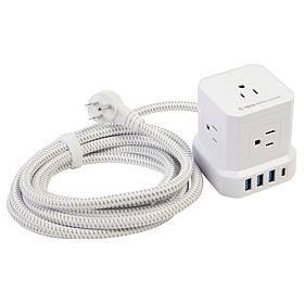 Tech Impressions Cube 9-Device Surge Protector with 10' Cord