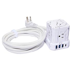 Tech Impressions Cube 9-Device Surge Protector with 10' Cord