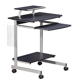 Techni Mobili Compact Computer Cart With Storage - Espresso