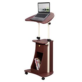 Techni Mobili Sit-to-Stand Adjustable Laptop Pedestal on Wheels