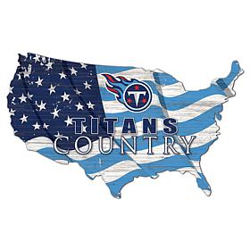 Tennessee Titans USA Shape Flag Cutout 