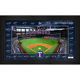 Texas Rangers Framed 2025 Signature Field Team Roster