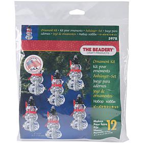 The Beadery Holiday Beaded Ornament Kit - Faceted Elegant Snowmen