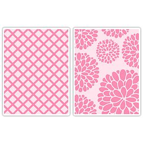 The Stamps of Life Embossing Folders Set - 1 Mum/Lattice