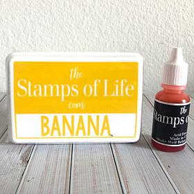 The Stamps of Life Ink Pad and Refill - Banana 