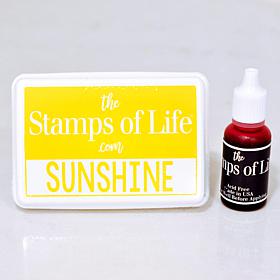The Stamps of Life Ink Pad and Refill - Sunshine 
