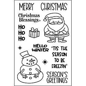 The Stamps of Life - Santa & Snowman Pudgie Stamps