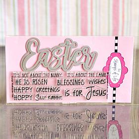 The Stamps of Life Statement Easter Script Stamp and Die Combo Pack