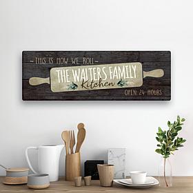 This is How We Roll Personalized 9x27 Canvas