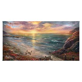 Thomas Kinkade Beachside Gathering - 16" x 31" Gallery Wrapped Canvas