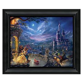 Thomas Kinkade Disney Beauty and the Beast Dancing in the Moonlight...
