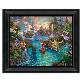 Thomas Kinkade Disney Peter Pan's Never Land - 16" x 20" Brushstrok...