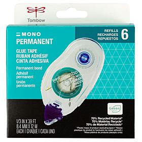 Tombow MONO Permanent Adhesive 6-Pack Refills