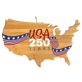 Totally Bamboo "USA 250 Years" USA-Shaped Cutting Board