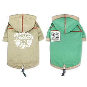 Touchdog Cloudburst Waterproof Reversible Dog Raincoat