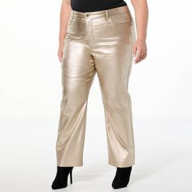 Tower Hill by Christie Brinkley Coated High Rise Ankle Pant