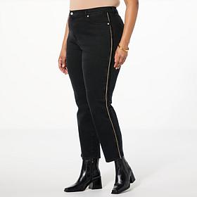 Tower Hill by Christie Brinkley Frayed Sideseam Jean