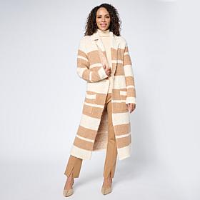 Tower Hill by Christie Brinkley Jacquard Boucle Cardigan