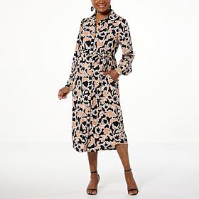 Tower Hill by Christie Brinkley Long Sleeve Shirt Dress with Belt