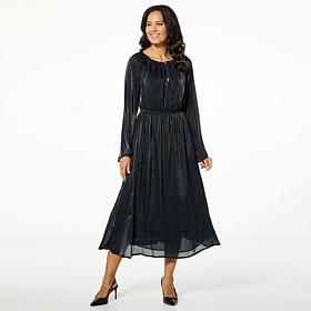 Tower Hill by Christie Brinkley Metallic Maxi Dress with Pockets