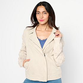 Tower Hill by Christie Brinkley Mixed Media Moto Jacket