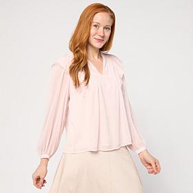 Tower Hill by Christie Brinkley Soft Woven Ruffle Top